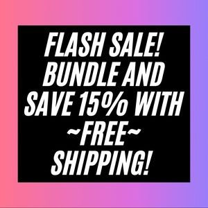 FLASH SALE!!! Save 15% with FREE SHIPPING!